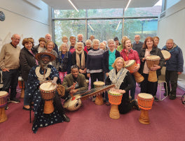 African drumming workshop for university U3A group