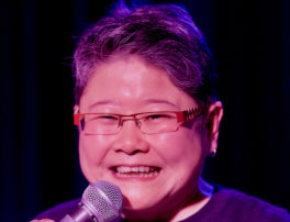 Akemi Kawabata at Melbourne International Comedy Festival with djembe drumming