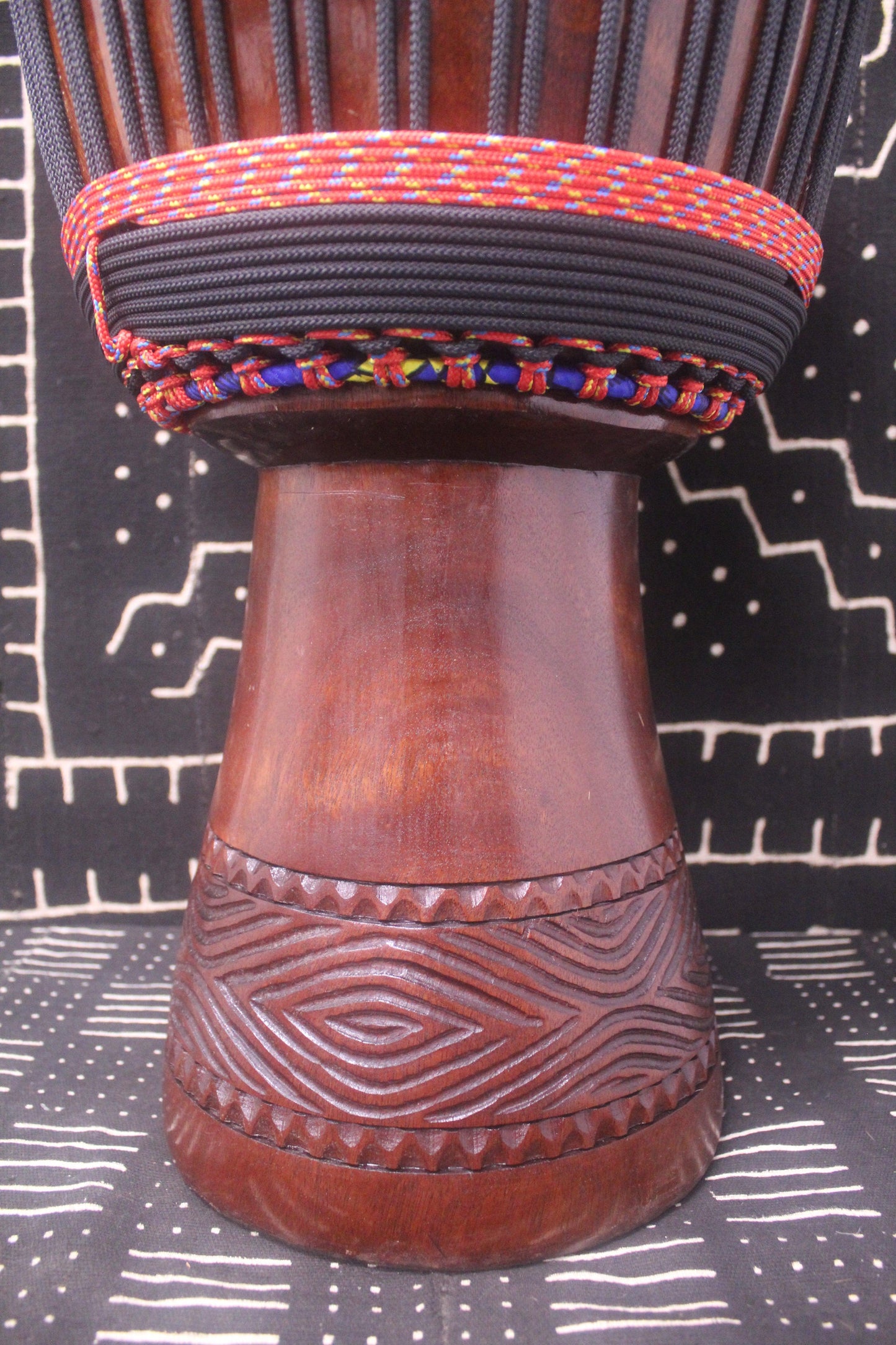 Djala Djembe - Black - Mali - D 33.5 cm - H 62.5 cm (Product ID: MS-DJ-238-08)
