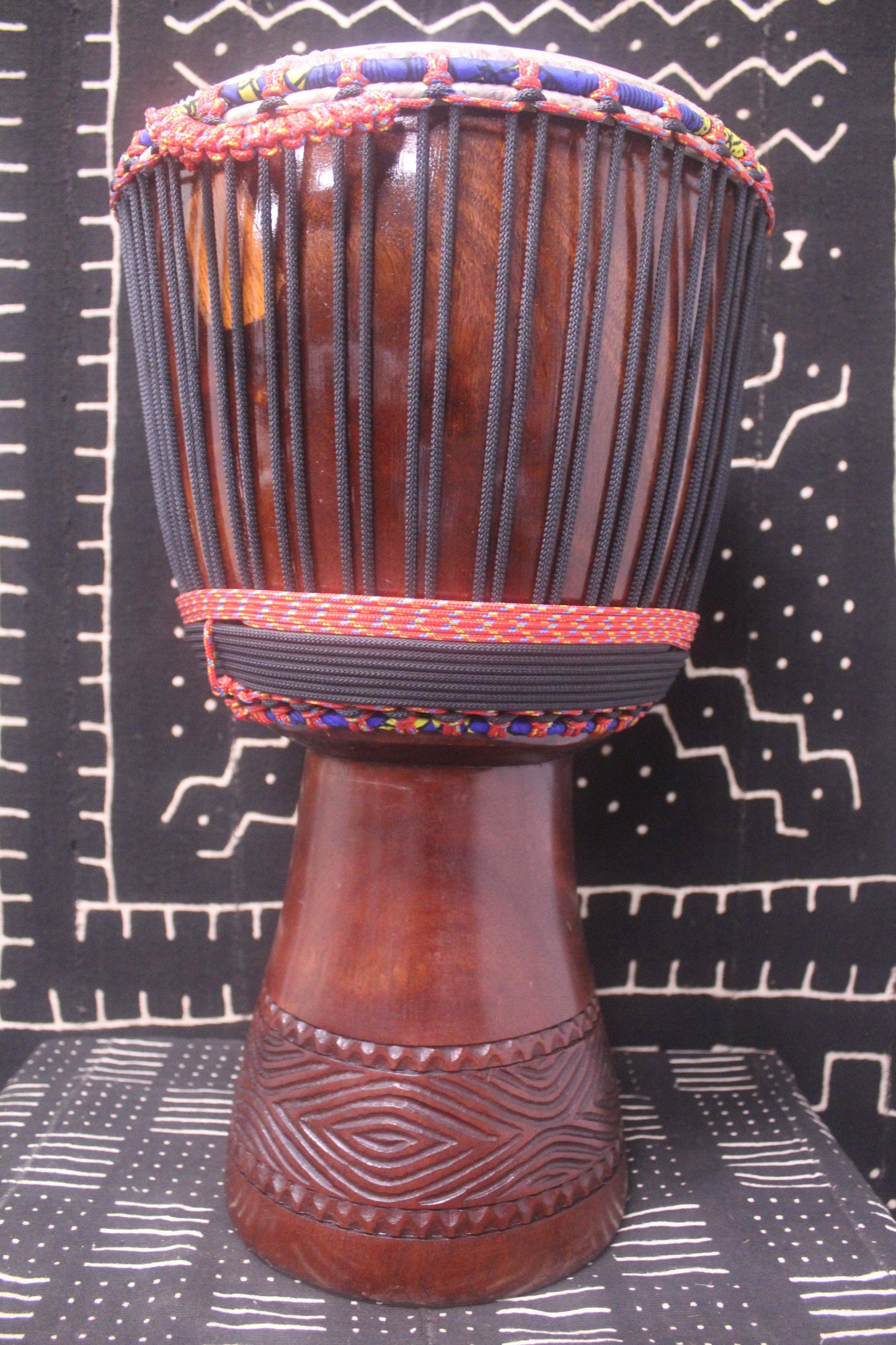 Djala Djembe - Black - Mali - D 33.5 cm - H 62.5 cm (Product ID: MS-DJ-238-08)