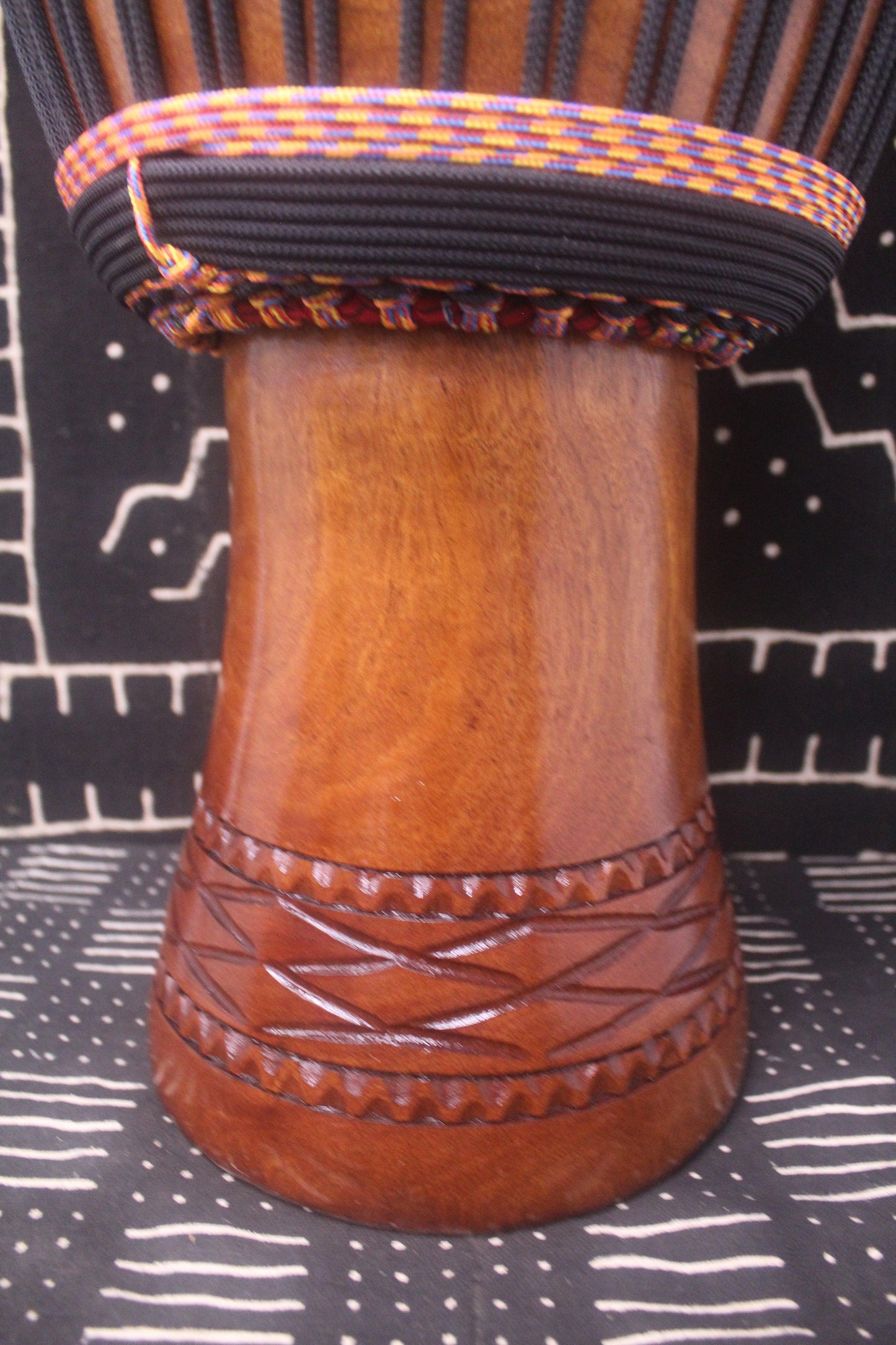 Djala Djembe - Black - Mali - D 34.5 cm - H 62 cm (Product ID: MS-DJ-238-04)