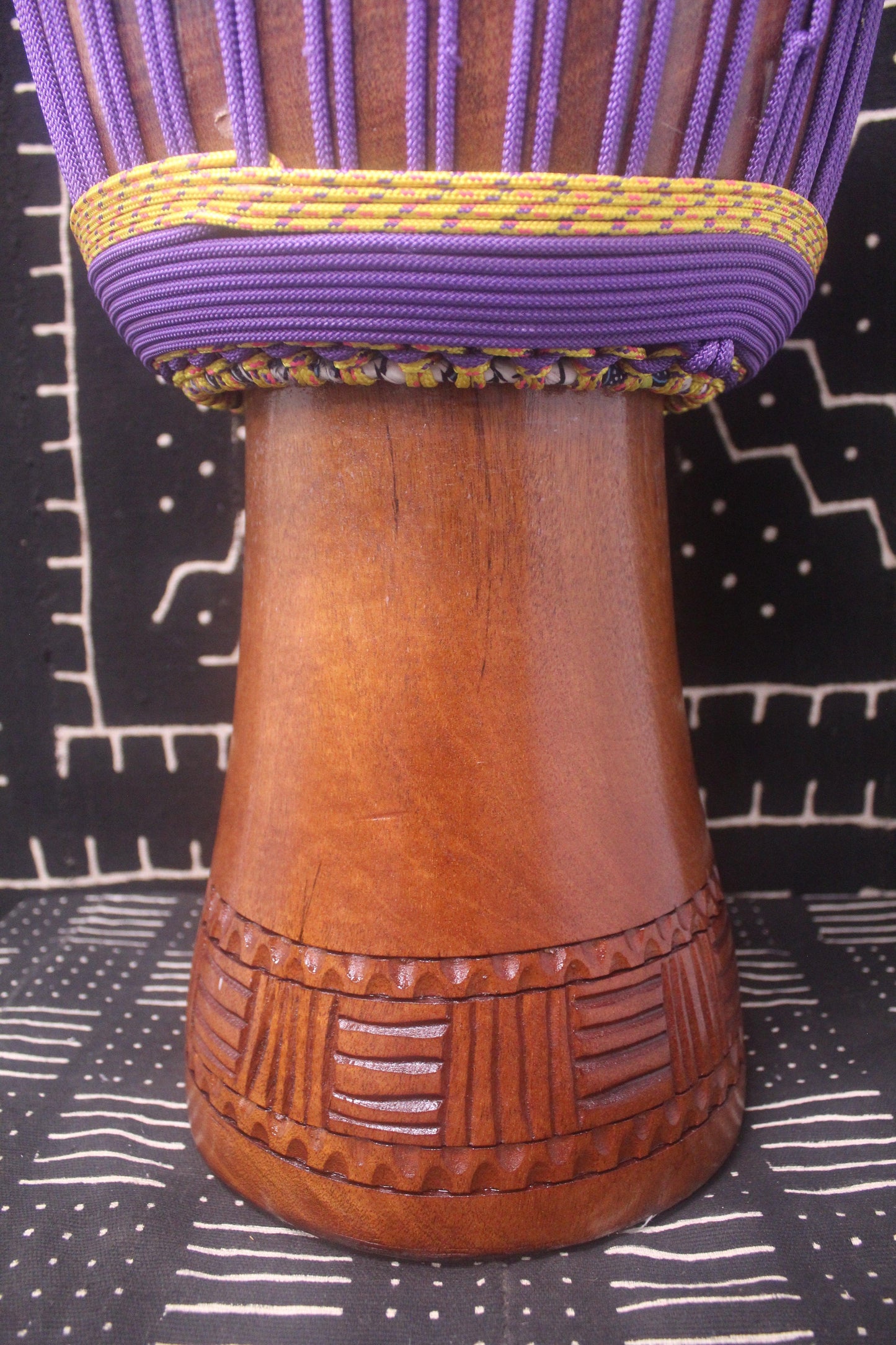Djala Djembe - Purple - Mali - D 35 cm - H 64 cm (Product ID: MS-DJ-238-14)