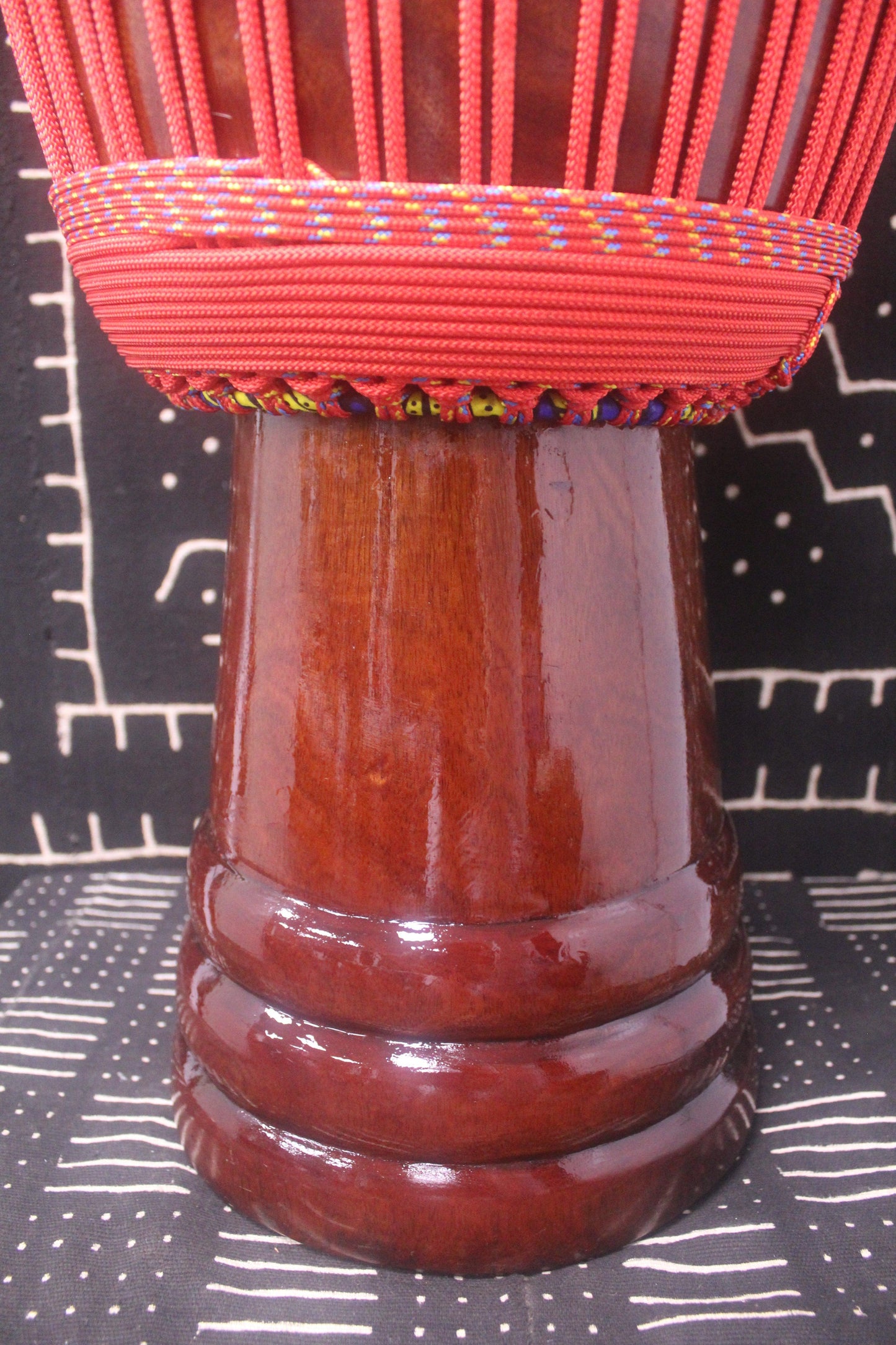 Djala Djembe - Red - Mali - D 35 cm - H 62 cm (Product ID: MS-DJ-238-11)