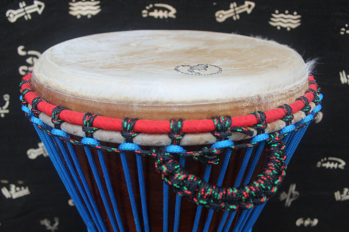 Djala Djembe - Blue - Mali - ⌀ 34 cm - H 63 cm