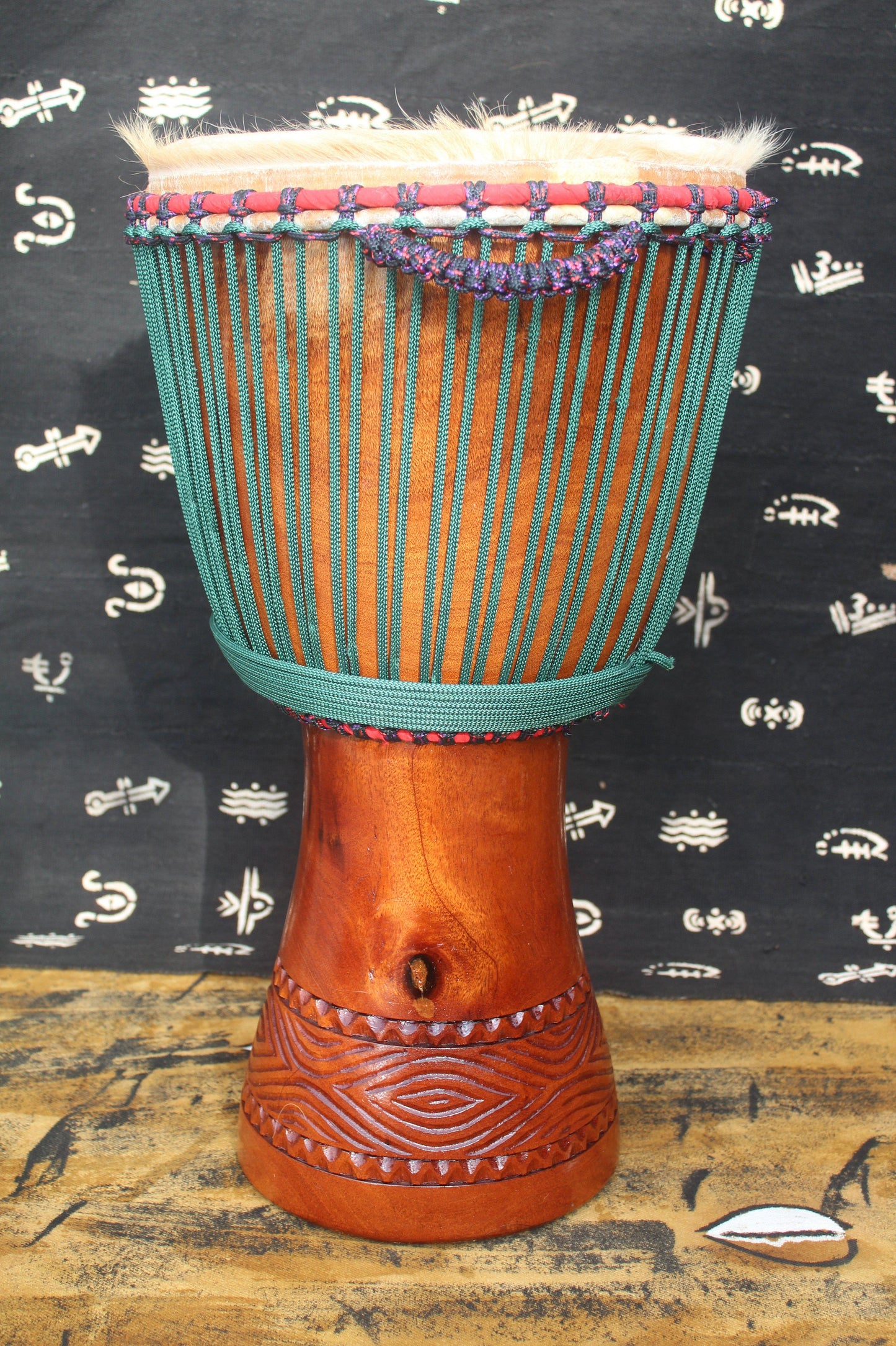 Djala Djembe - Green - Mali - ⌀ 33 cm - H 63.5 cm