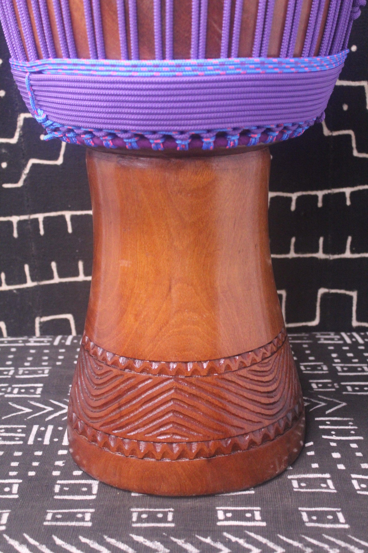 Djala Djembe - Purple - Mali - D 34 cm - H 64 cm (Product ID: MS-DJ-228-06)
