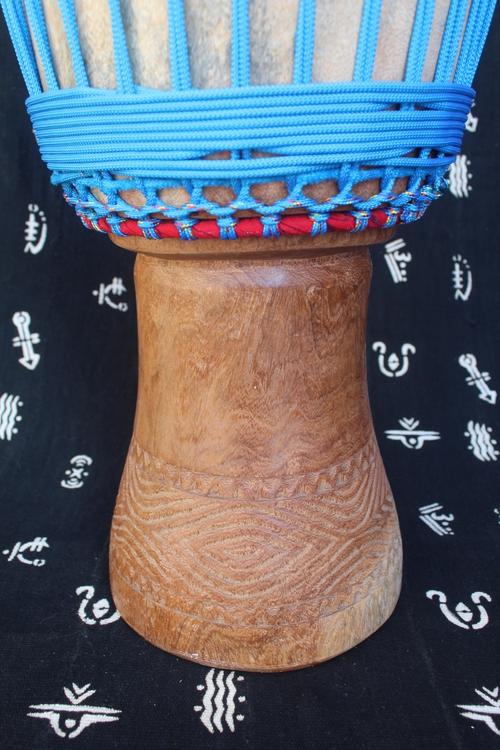 Dugura Djembe - Blue - Mali - ⌀ 33 cm - H 61 cm