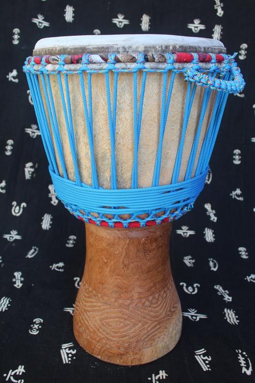 Dugura Djembe - Blue - Mali - ⌀ 33 cm - H 61 cm