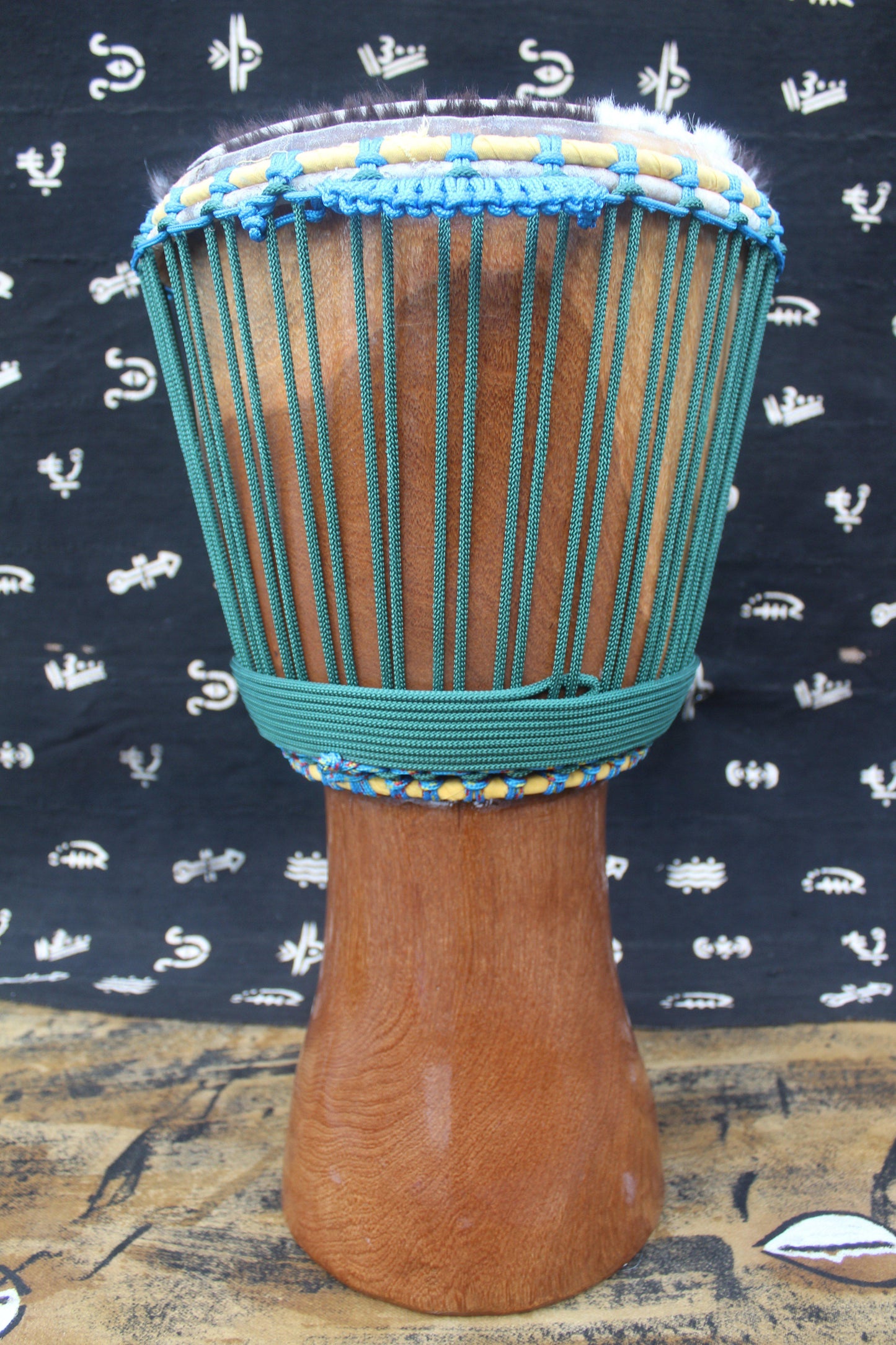 Dugura Djembe - Green - Mali - ⌀ 33 cm - H 62 cm