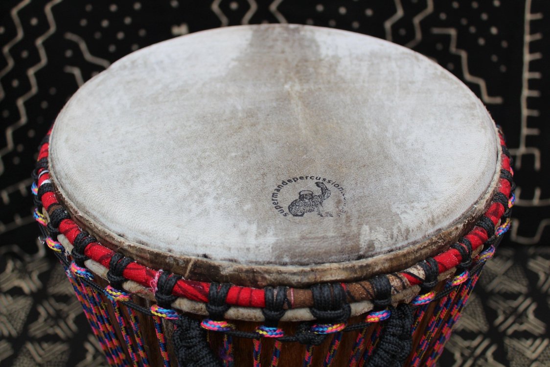 Dugura Djembe - Multi Colour - Mali - ⌀ 32 cm - H 65 cm