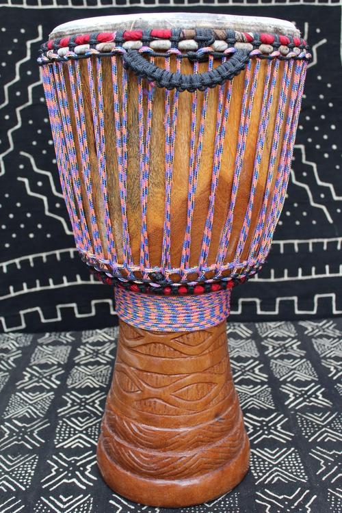 Dugura Djembe - Multi Colour - Mali - ⌀ 32 cm - H 65 cm