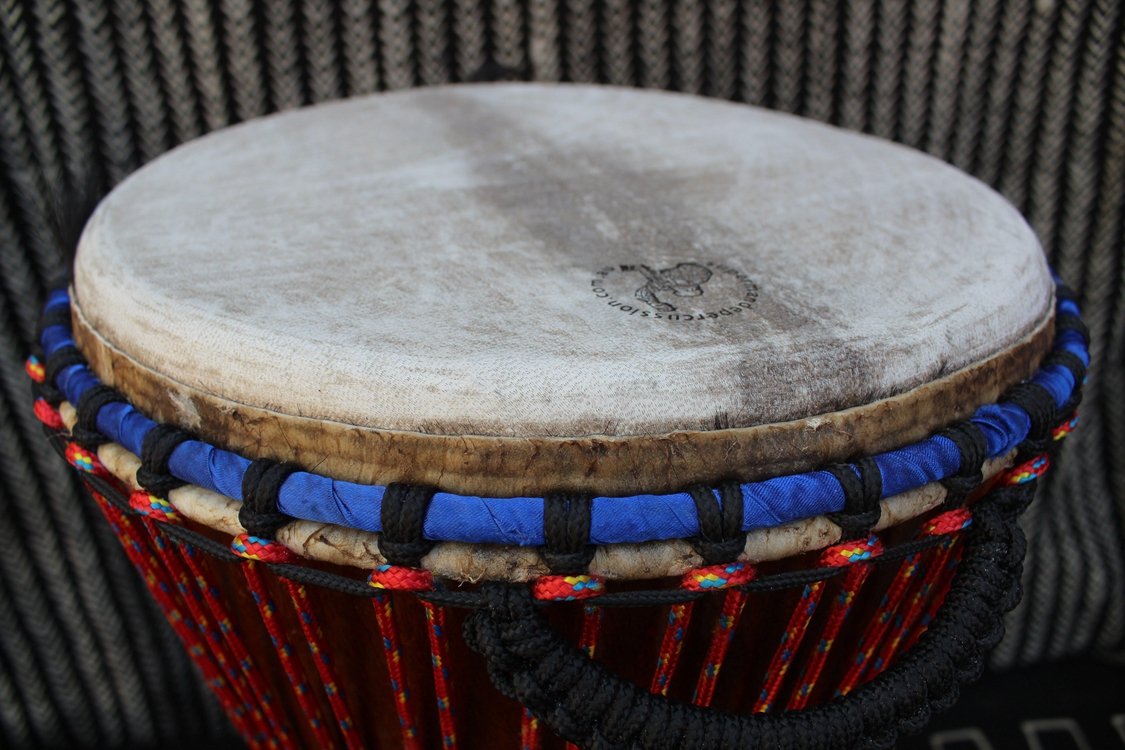 Dugura Djembe - Red - Mali - ⌀ 35 cm - H 64 cm