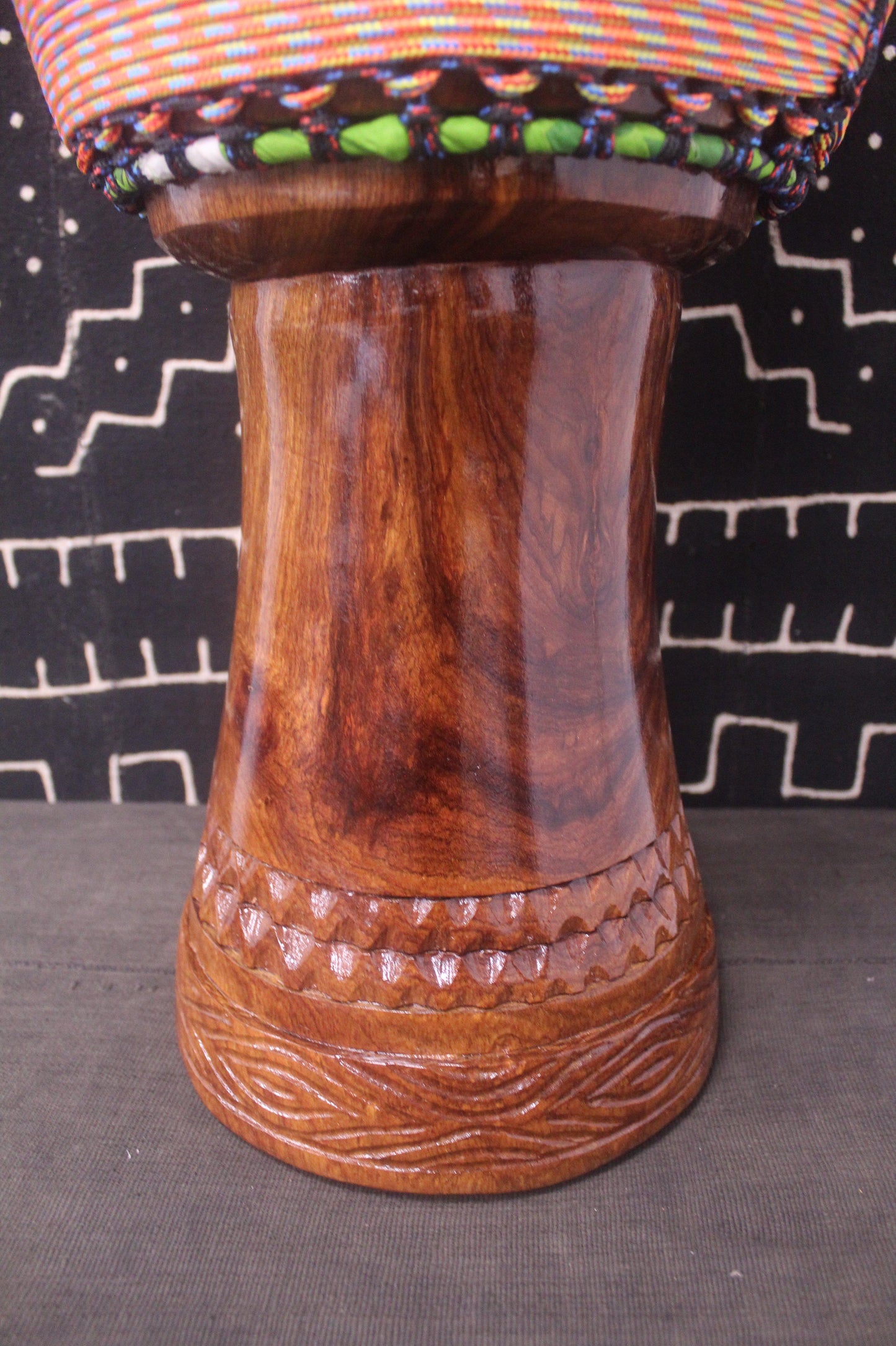 Guéni Djembe - Multi Colour - Mali - ⌀ 32 cm - H 65 cm