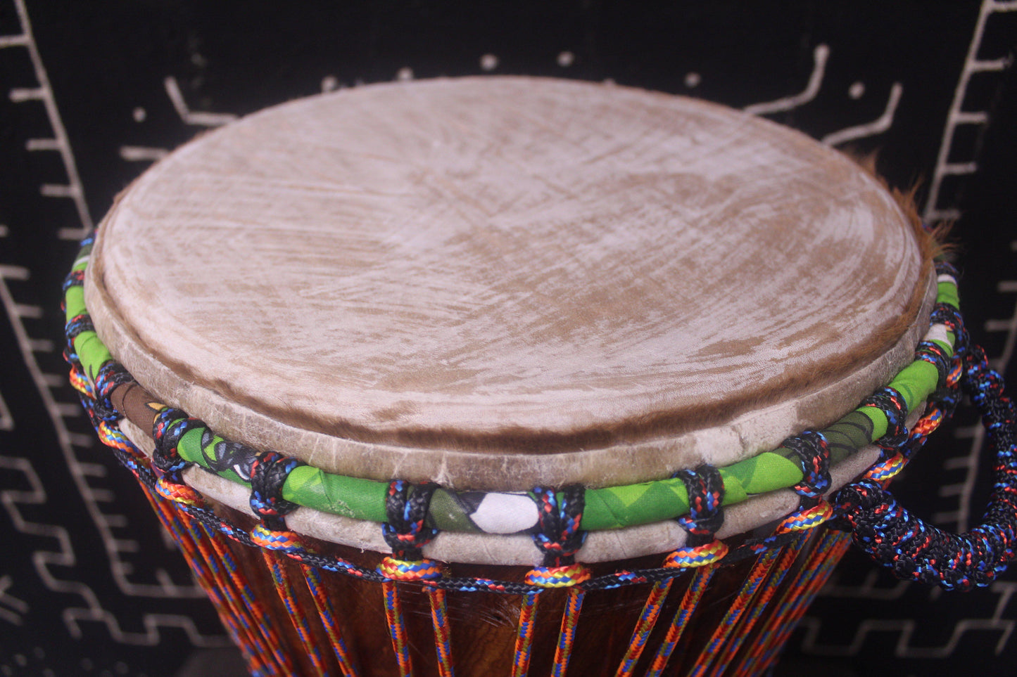 Guéni Djembe - Multi Colour - Mali - ⌀ 32 cm - H 65 cm