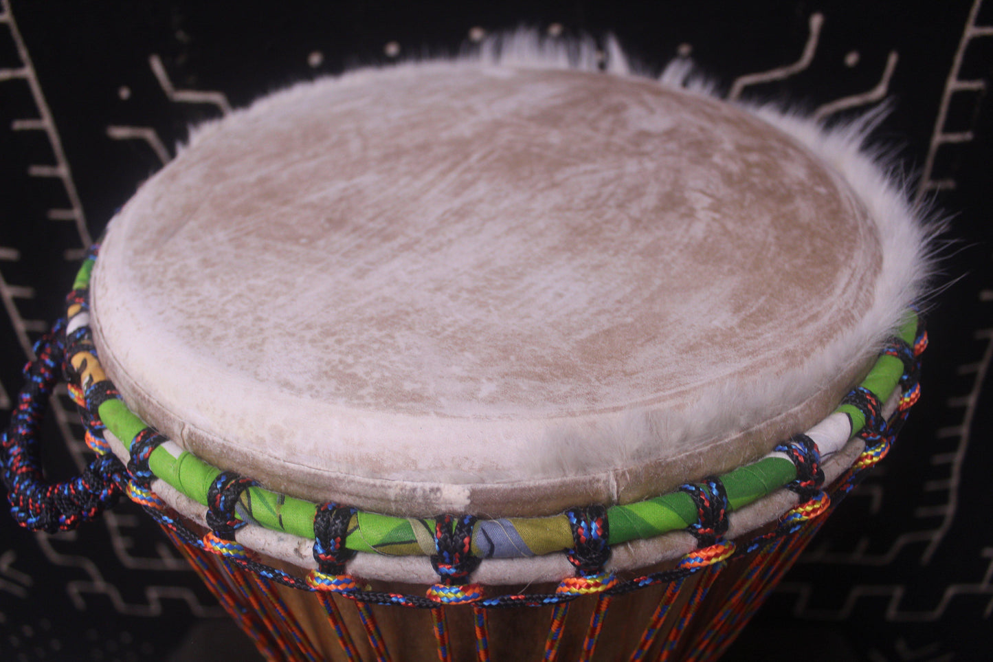 Guéni Djembe - Multi Colour - Mali - ⌀ 32.5 cm - H 62 cm