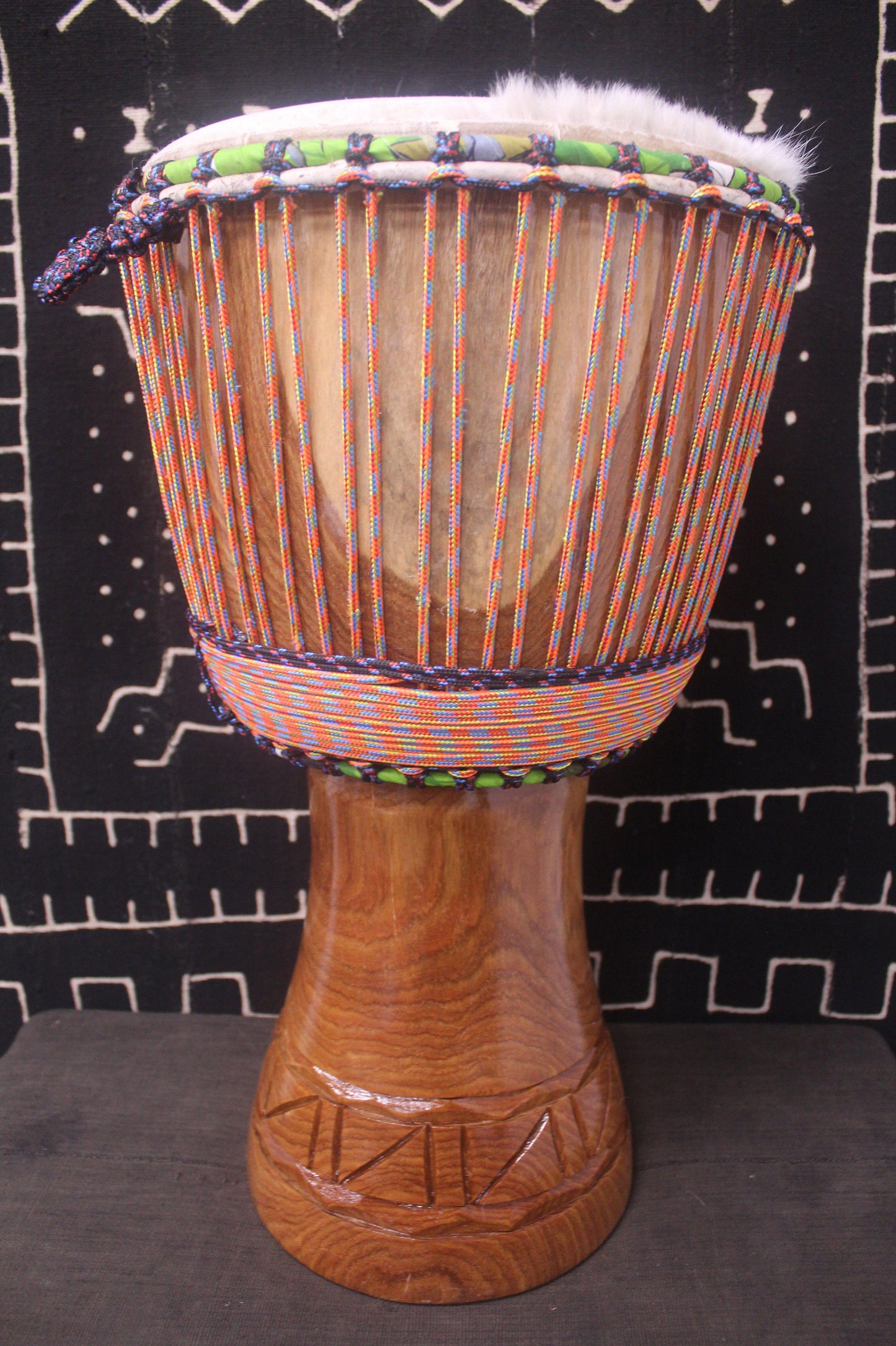 Guéni Djembe - Multi Colour - Mali - ⌀ 32.5 cm - H 62 cm