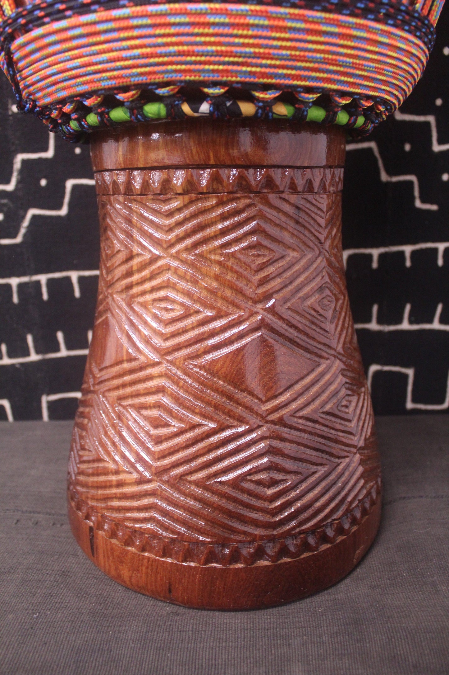 Guéni Djembe - Multi Colour - Mali - ⌀ 34 cm - H 66 cm
