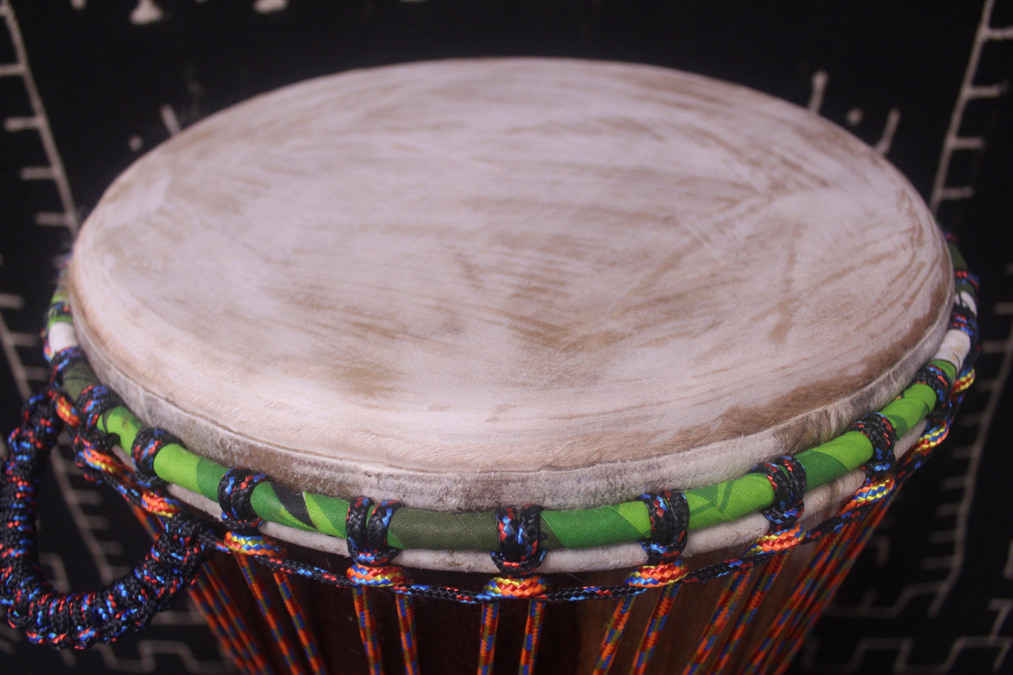 Guéni Djembe - Multi Colour - Mali - ⌀ 34 cm - H 66 cm