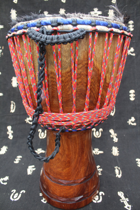 Guéni Djembe – Red – Mali – D 29 cm – H 55 cm (Product ID: MM-GU-189-13)