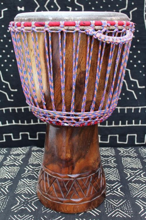 Kashia Djembe - Multi Colour - Mali - ⌀ 33 cm - H 61 cm