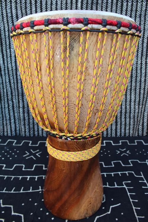 Kashia Djembe - Yellow - Mali - ⌀ 32 cm - H 62 cm