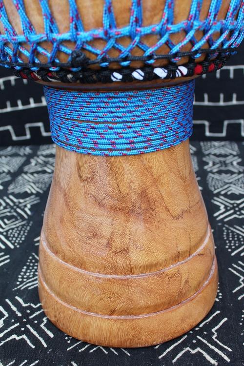 Lingué Djembe - Blue - Mali - ⌀ 33 cm - H 60 cm