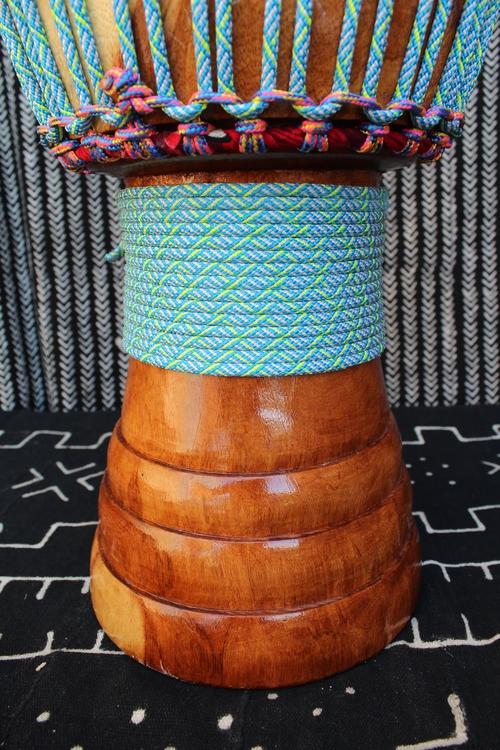Lingué Djembe - Blue - Mali - ⌀ 33 cm - H 62 cm