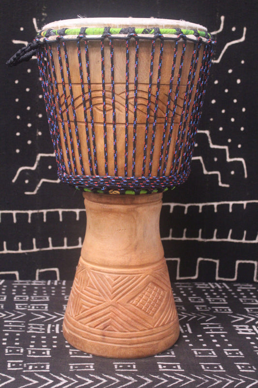 Tweneboa Djembe – Black – Ghana – D 27.5 cm – H 57.5 cm (Product ID: LM-22905)