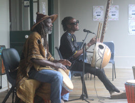 African djembe kora duo performance