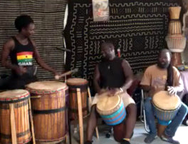 Djembe drumming music jam with Mady, Kofi and Abli