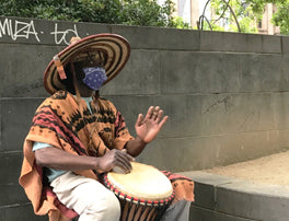 African drumming performance by Mady Keita for ANZ City Vibes in Melbourne