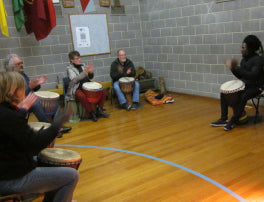 Djembe drumming teacher Master Abli