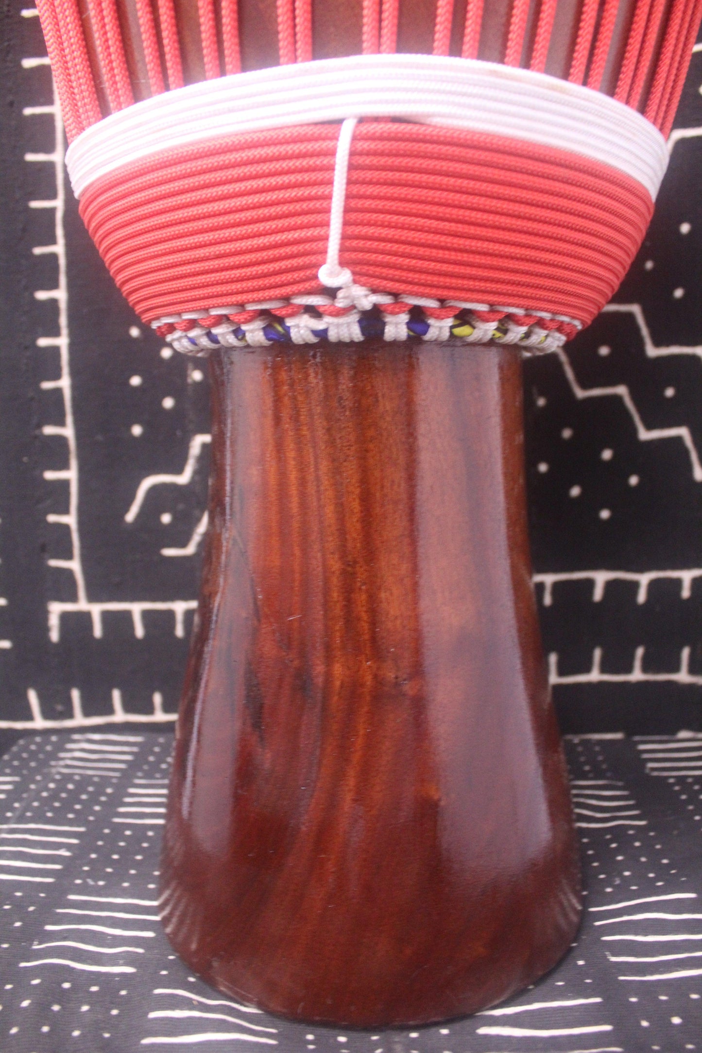 Djala Djembe - Red - Mali - D 32.5 cm - H 61.5 cm (Product ID: MS-DJ-238-16)