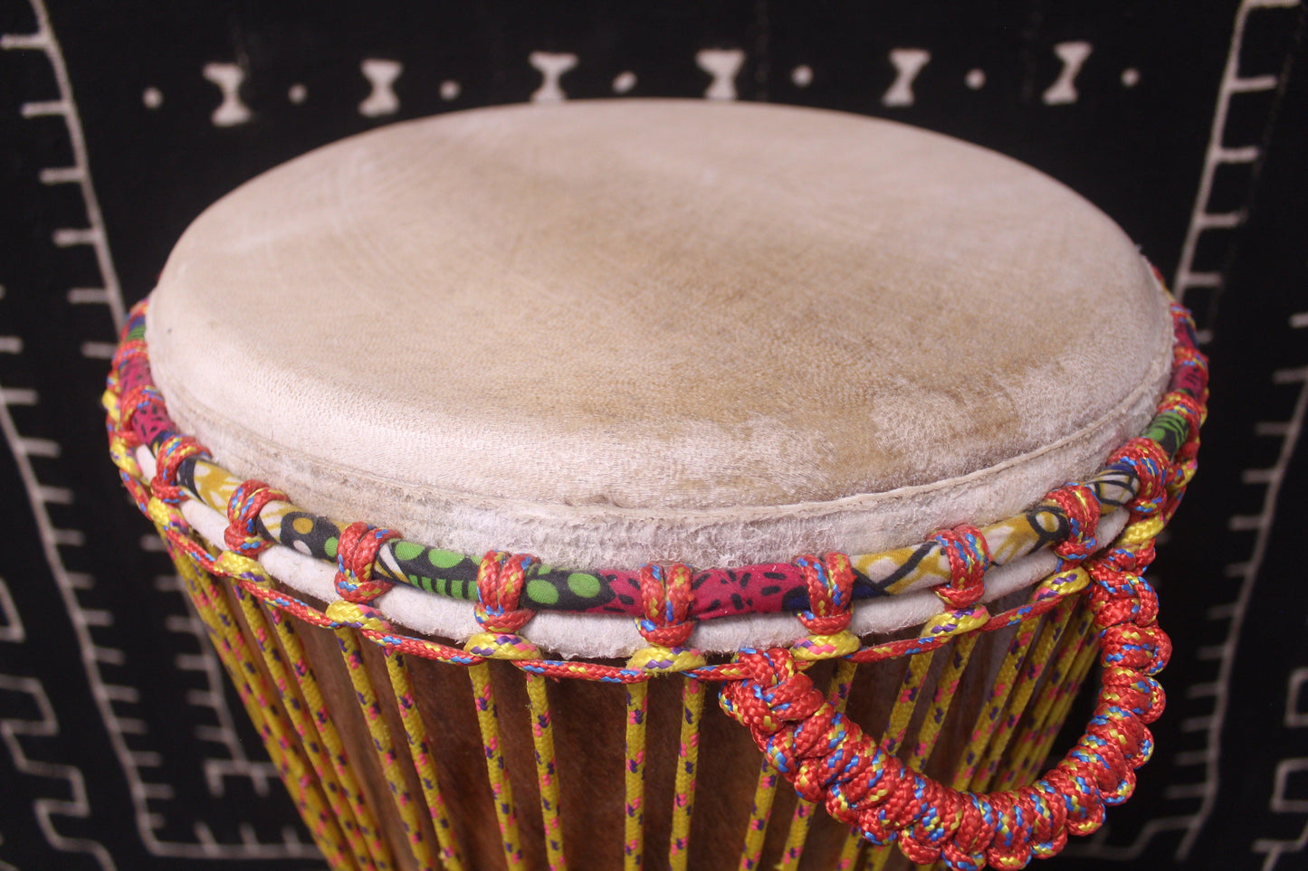 Djala Djembe - Yellow - Mali - D 32 cm - H 64 cm (Product ID: MS-DJ-247-02)