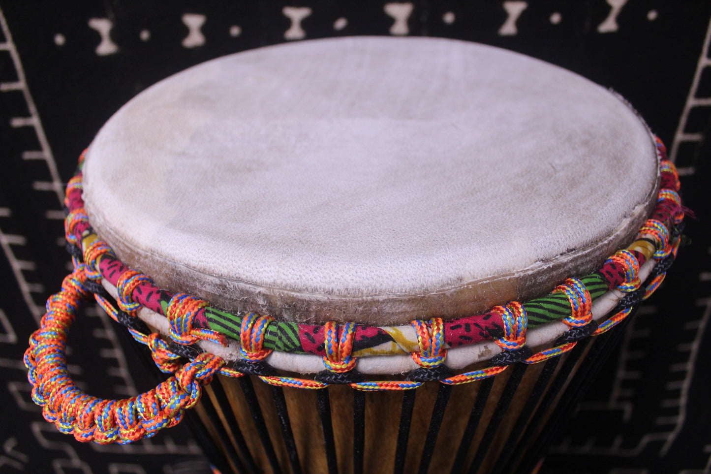 Dugura Djembe - Black - Mali - D 31.5 cm - H 63.5 cm (Product ID: MS-DU-246-07)