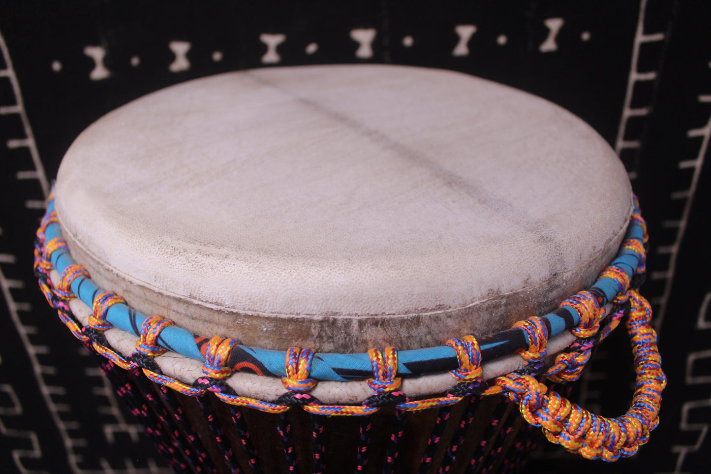 Dugura Djembe - Black - Mali - D 33 cm - H 63.5 cm (Product ID: MS-DU-248-06)