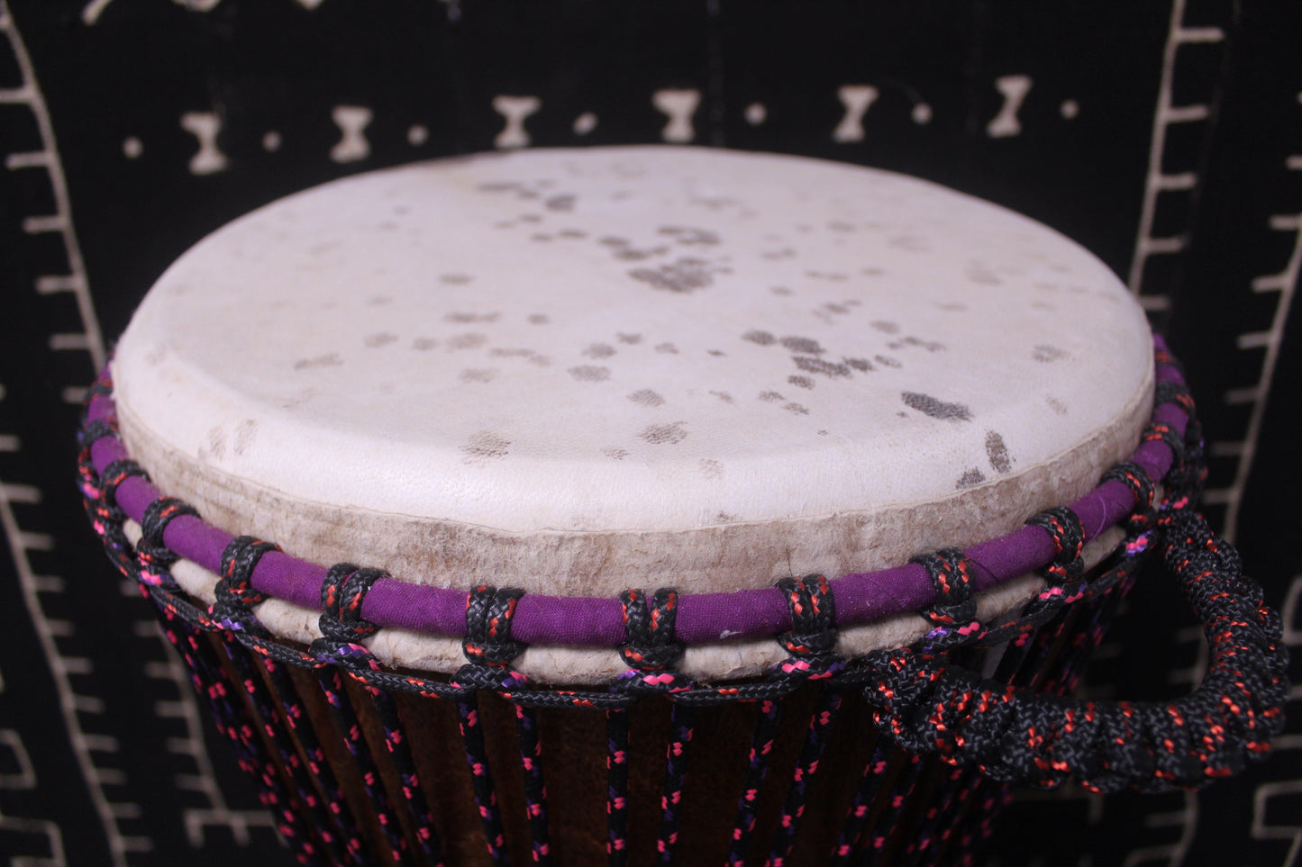 Dugura Djembe - Black - Mali - D 33.5 cm - H 63 cm (Product ID: MS-DU-249-06)