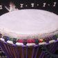 Dugura Djembe - Purple - Mali - D 33.5 cm - H 62.5 cm (Product ID: MS-DU-249-04)