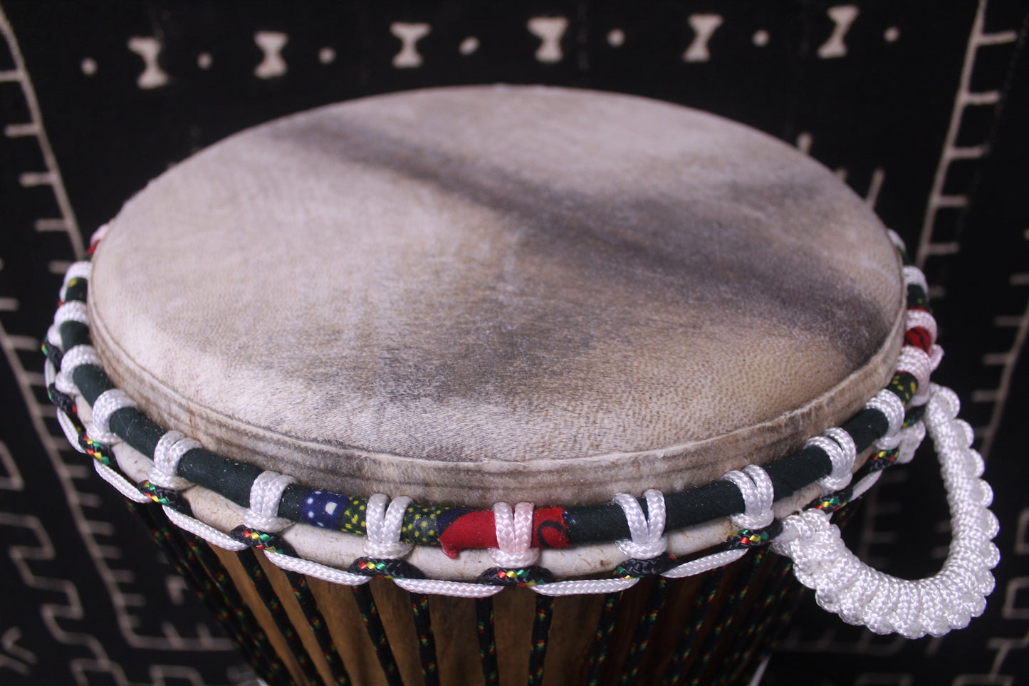 Guéni Djembe - Black - Mali - D 31.5 cm - H 62.5 cm (Product ID: MS-GU-246-08)