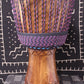 Guéni Djembe - Black - Mali - D 32 cm - H 62.5 cm (Product ID: MS-GU-249-01)
