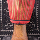 Guéni Djembe - Red - Mali - D 32 cm - H 64 cm (Product ID: MS-GU-246-03)