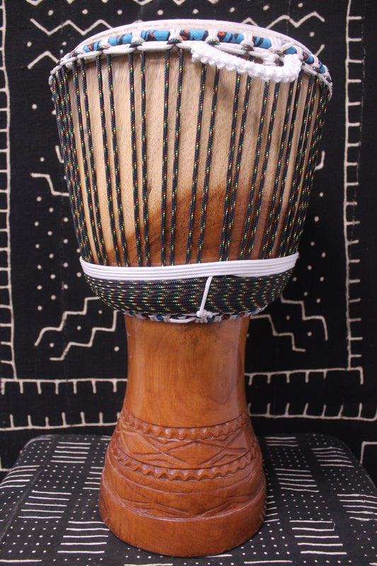 Lingué Djembe - Black - Mali - D 32.5 cm - H 63 cm (Product ID: MS-LI-246-06)