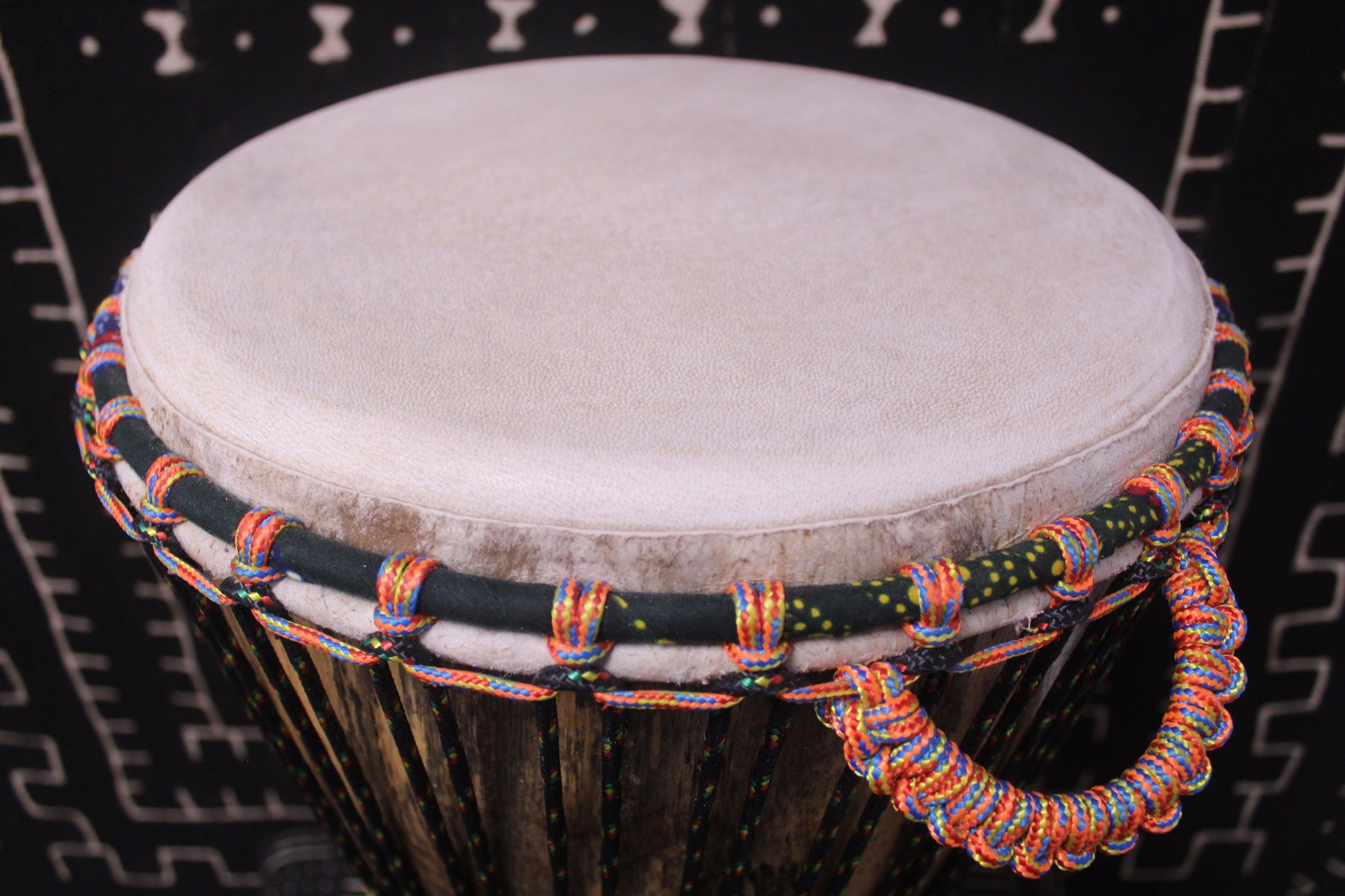 Lingué Djembe - Black - Mali - D 32.5 cm - H 64 cm (Product ID: MS-LI-248-02)