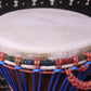 Lingué Djembe - Blue - Mali - D 34 cm - H 62 cm (Product ID: MS-LI-248-07)