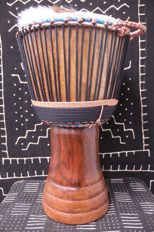 Sow Djembe - Black - Mali - D 33 cm - H 63 cm (Product ID: MS-SO-246-12)