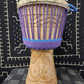 Tweneboa Djembe – Purple – Ghana – D 27 cm – H 55 cm (Product ID: LM-24502)