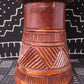 Tweneboa Djembe - Yellow - Ghana - D 31 cm - H 61 cm (Product ID: MS-TW-246-11)