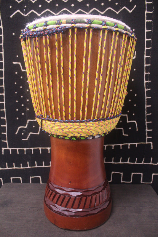 Djala Djembe - Yellow - Mali - ⌀ 33 cm - H 64.5 cm
