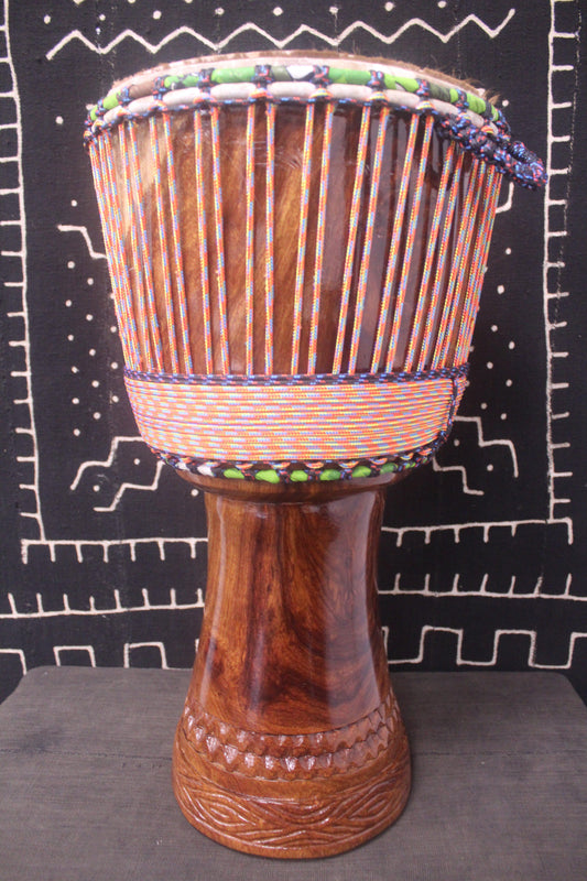 Guéni Djembe - Multi Colour - Mali - ⌀ 32 cm - H 65 cm