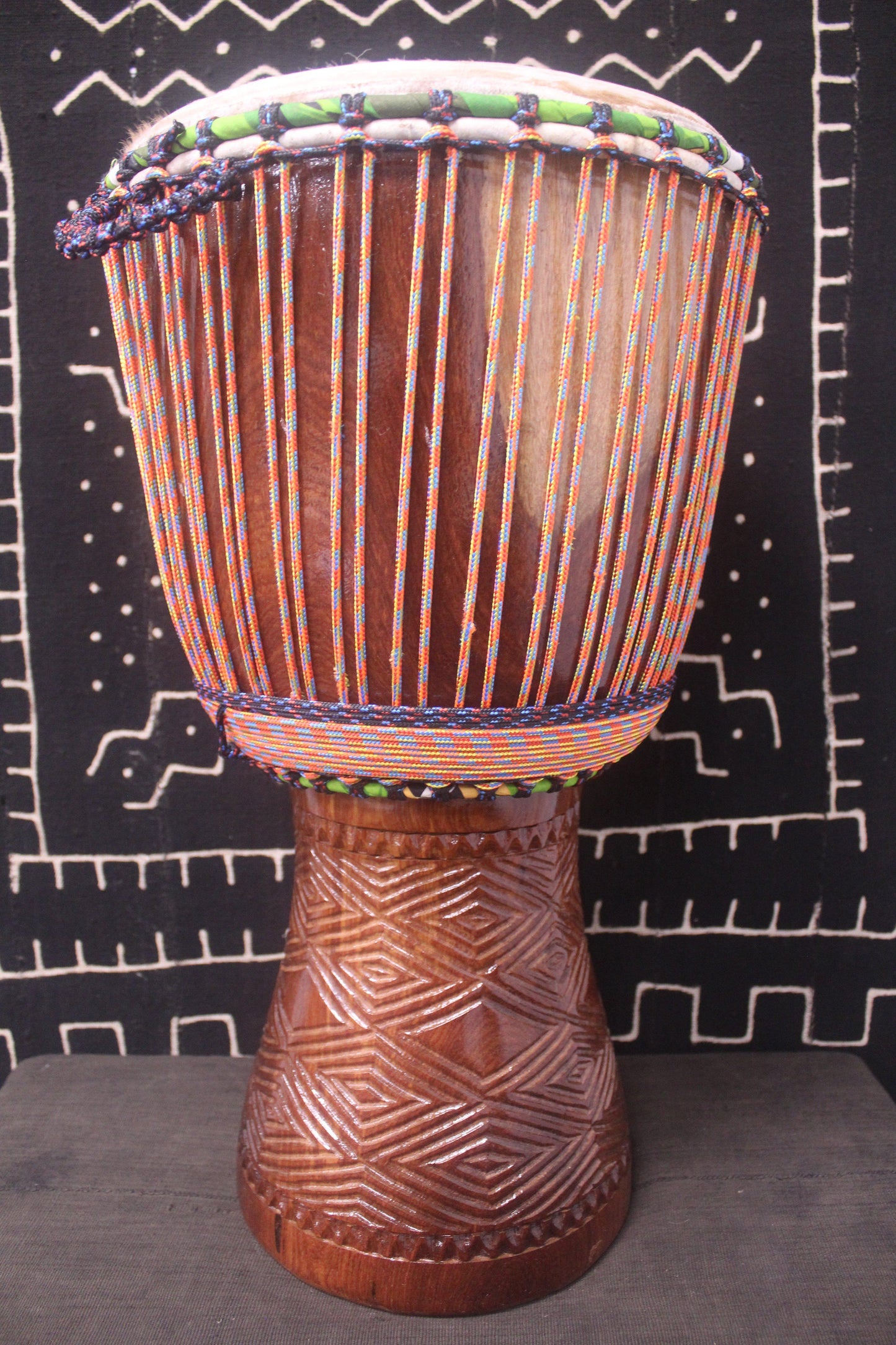 Guéni Djembe - Multi Colour - Mali - ⌀ 34 cm - H 66 cm